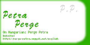 petra perge business card